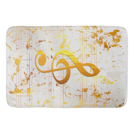 Stilfull gyllene harmoni musikalisk kaos elfenben badrumsmatta