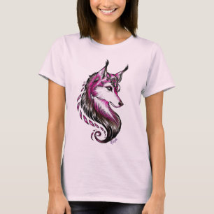 Stilfull hand plockadevargkvinna T-tröja för T-shirt