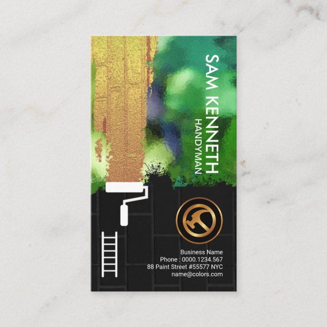 Stilfull handyman för vägg för tegelsten för visitkort (Framsida)