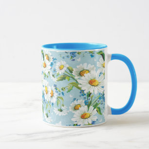 Stilfull härlig ljus blommönster 2 mugg