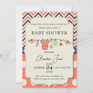Stilfull inbjudan till baby shower