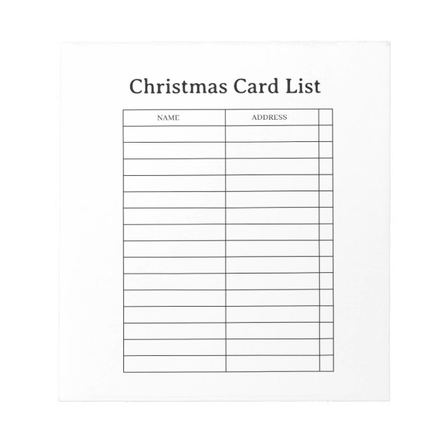 Stilfull jul lista anteckningsblock (Framsida)