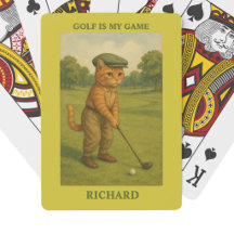 Stilfull katt som spelar golf-personaliserade poke