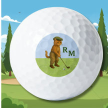 *Stilfull katt som spelar golf, personlig