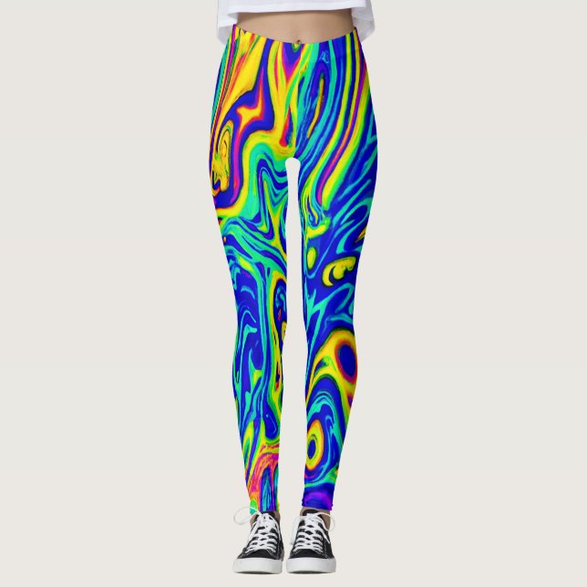 Stilfull konst Mönsterformer Leggings (Framsida)