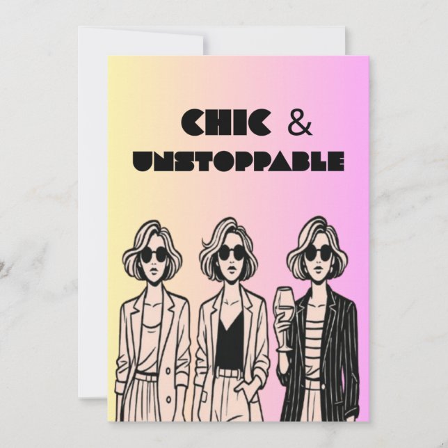 Stilfull kvinna kort för kvinnor - Modig & Trendig (Framsida)