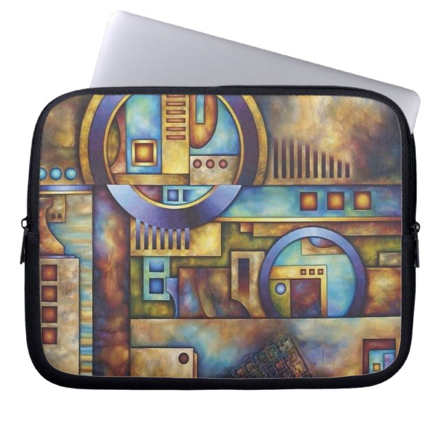 Stilfull laptopskinn med modern klockdesign – Wri Laptop Fodral (Framsidan)