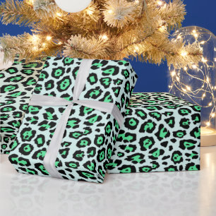 Stilfull leoparddjur tryckmönster akva kul presentpapper