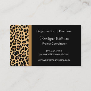Stilfull Leopardtryckvisitkort Visitkort