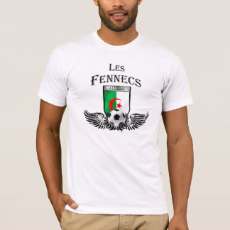 Stilfull Les fennecsflagga av det Algeriet emblem Tee Shirt