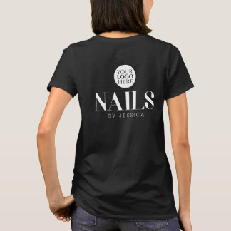 Stilfull logotyp för företagsnamn för nagelsalong t shirt