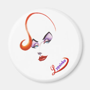 Stilfull Lypsinka magnet (rundan)