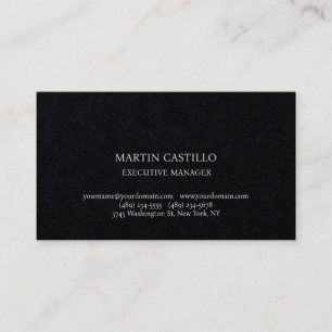 Stilfull Lyxig Svart Professionell Serif Font Visitkort