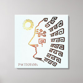 Stilfull Machu_Picchu-ritning Canvastryck