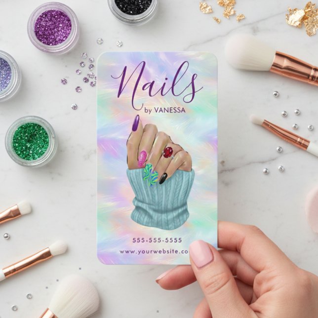 Stilfull Manikyr Artist Nagelstudio Chic Opal Visitkort (Skapare uppladdad)