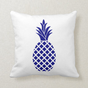 Stilfull marinblå ananas kudde