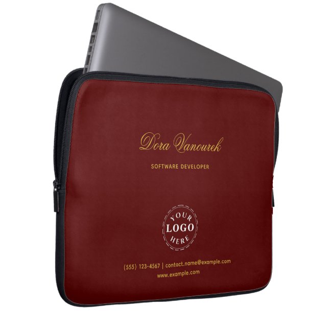 Stilfull marinröd anpassad skript Professional mod Laptop Fodral (Framsidan Höger)