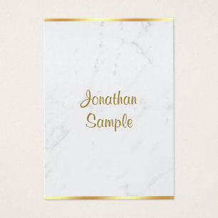 Stilfull marmor guld typografi manus lyx visitkort