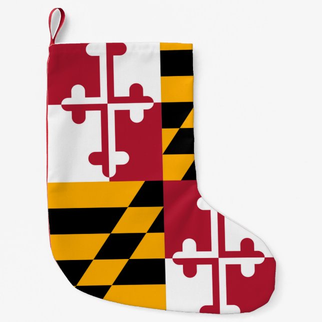 Stilfull Maryland statlig flaggadekor Liten Julstrumpa (Framsidan)