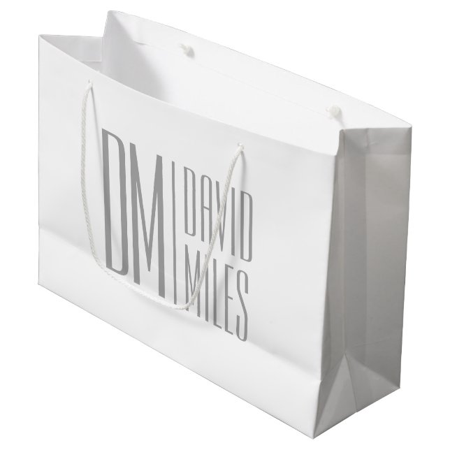 Stilfull minimal & modern grå initialer & namnlogo (Framsidan Vinklad)