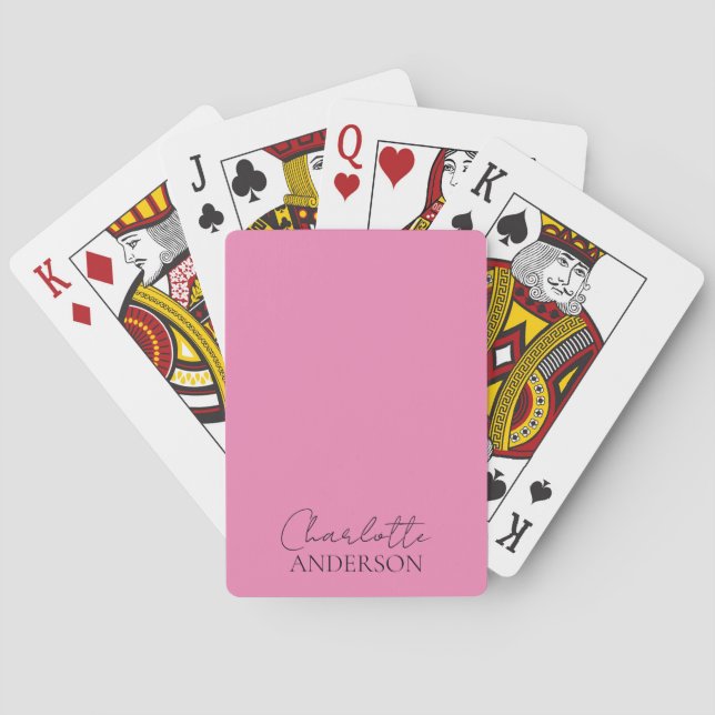 Stilfull minimalistisk monogramnamn  casinokort (Baksidan)