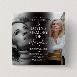 Stilfull minnestecken för begravning före och efte knapp