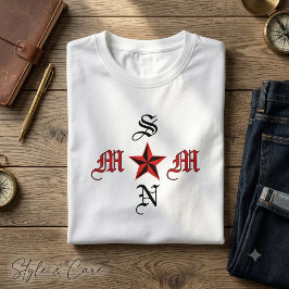 Stilfull MODER- bokstavsstorlek Herrar Casual Graf T Shirt
