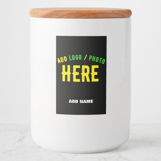 STILFULL MODERN ANPASSNINGSBAR SVART VERIFIERAD VA MAT ETIKETT (Framsida)