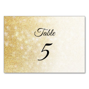 Stilfull modern elegant trendig guldglitter bordsnummer