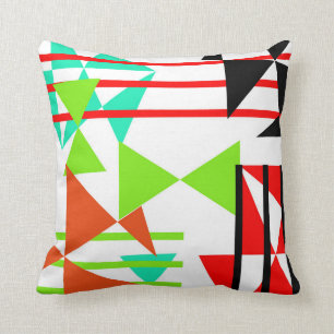 Stilfull modern färgrik abstrakt geometrisk design kudde