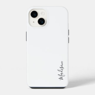 Stilfull modern minimalist monogram i vitt skrivst
