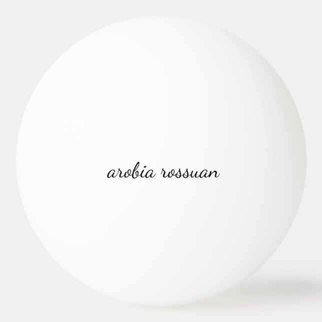 Stilfull modern minimalist monogram med vit script pingisboll (Framsidan)