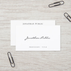 Stilfull Modern Minimalistisk Mall Script Visitkort