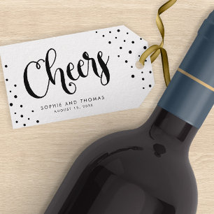 Stilfull modern prickar Cheers Favor Presentetikett
