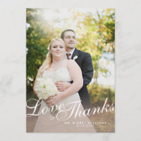 Stilfull modern skriptbelyst platt kort för tack a