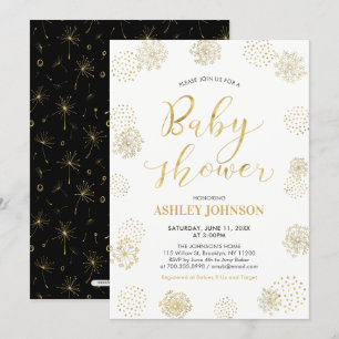 Stilfull modern typsnittsdesign för baby shower-in inbjudningar