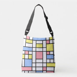 Stilfull Mondrian Abstrakt Konst med Pastellfärger Axelväska