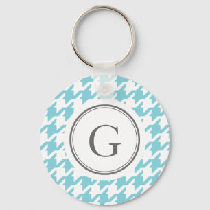 Stilfull monogram för houndstooth för nyckelring
