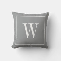 Stilfull monogram initial modern trendig grå vit