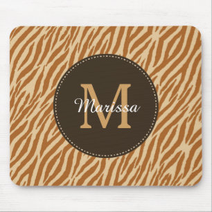 Stilfull Monogram och namn för Tawnybruntzebra Musmatta