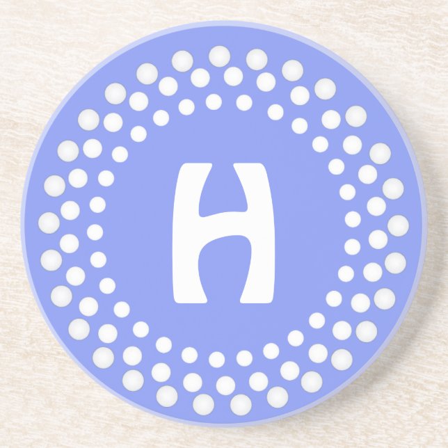 Stilfull Monogramstenkustfartyg Underlägg (Framsidan)