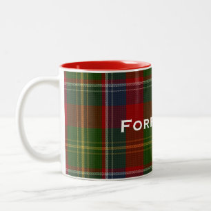 Stilfull mugg för pläd för klanForrester Tartan