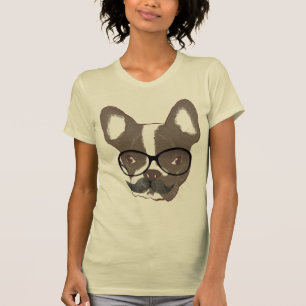 Stilfull mustaschfranskbulldogg tee
