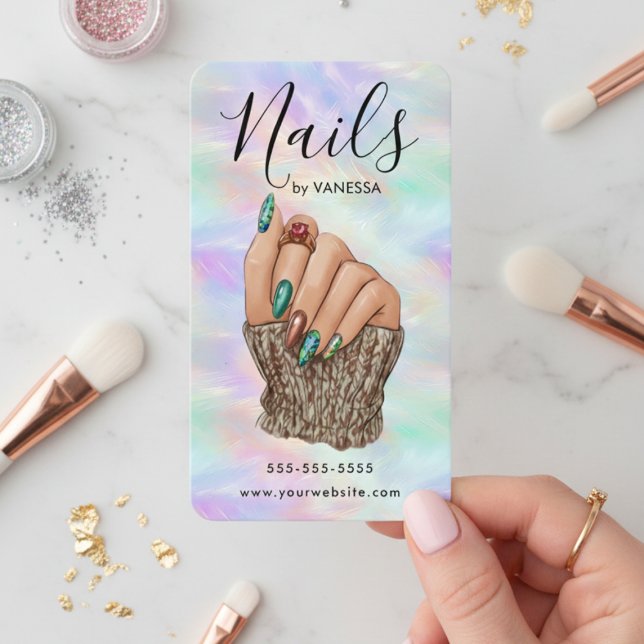 Stilfull Nail Art Studio Manikyr Artist Opal Visitkort (Skapare uppladdad)