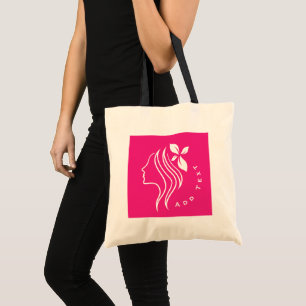 Stilfull och Feminim Logotyp Rosa Vibe Lägg till T Tygkasse