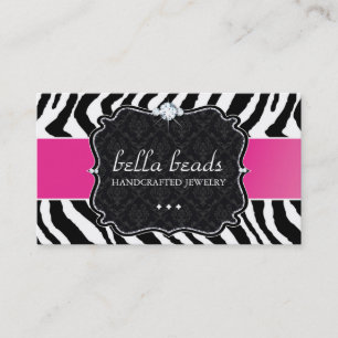Stilfull och modern zebra tryckvisitkort visitkort