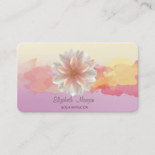 Stilfull Ombre,Vattenfärg Penseldrag Lotus Visitkort