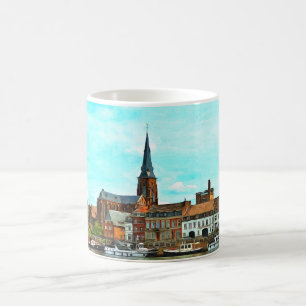 Stilfull panoramavy av Maastricht Kaffemugg