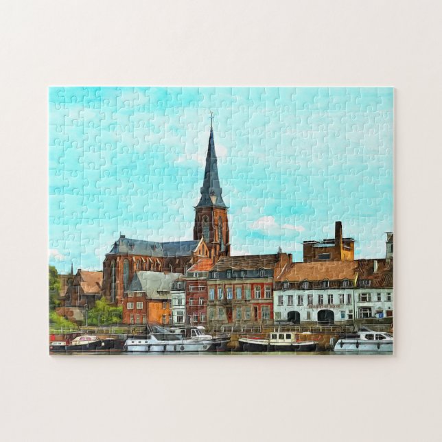 Stilfull panoramavy av Maastricht Pussel (Horisontell)