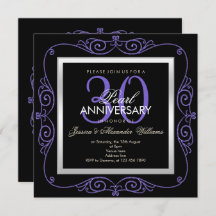 Stilfull pärlramad 30-års bröllopsdag